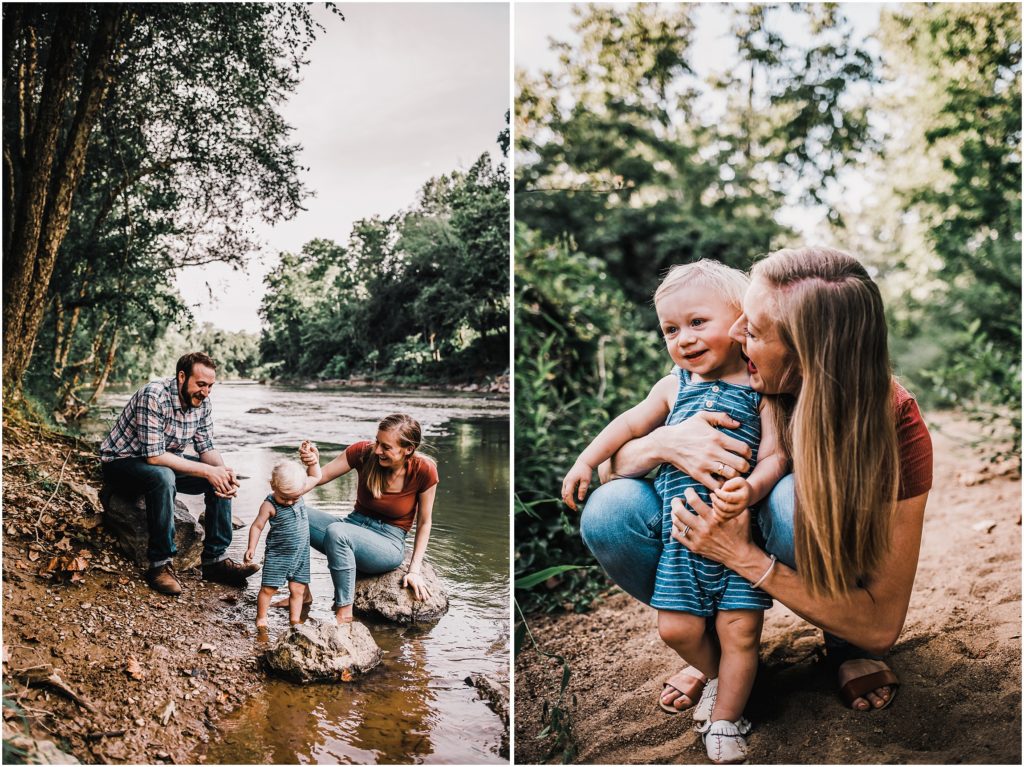 outdoor summer family photos with toddler in charlottesville virginia,