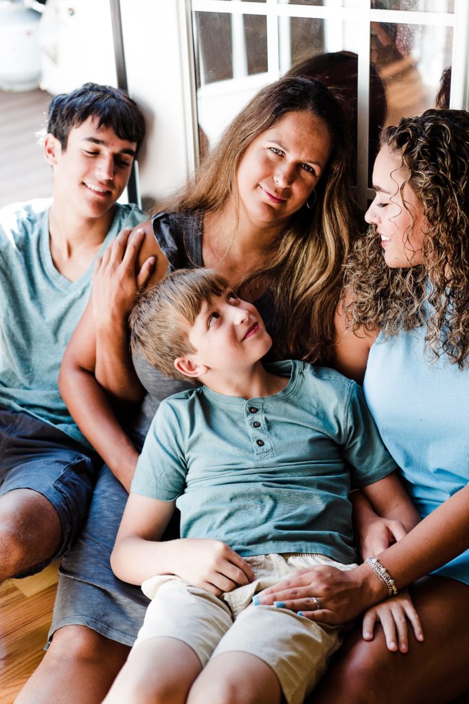 family photos at home with teens, charlottesville family photographer