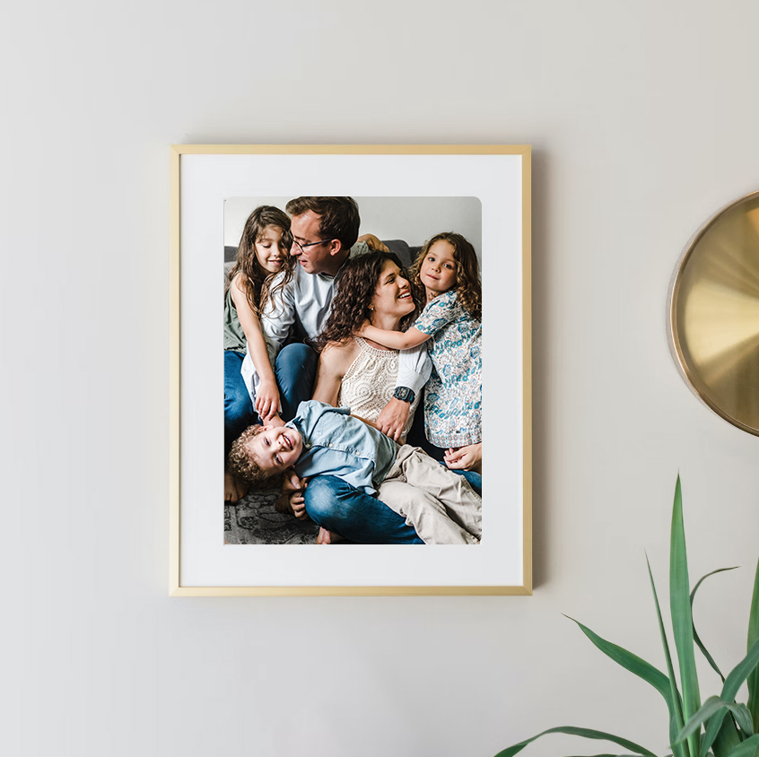 framed print from family photo session with Firefly Photography in Charlottesville, VA